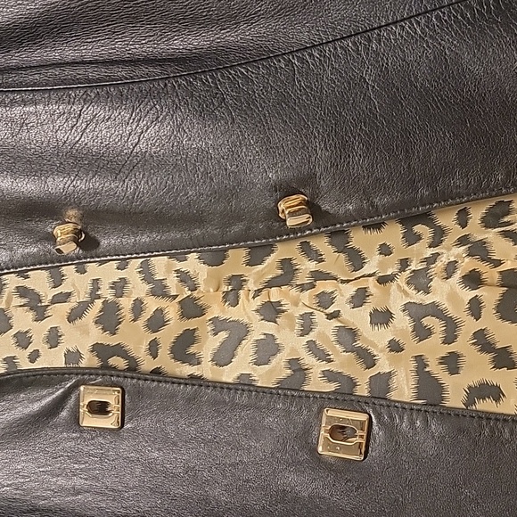 B &J Leather Jacket with Leopard Lining - Picture 2 of 3